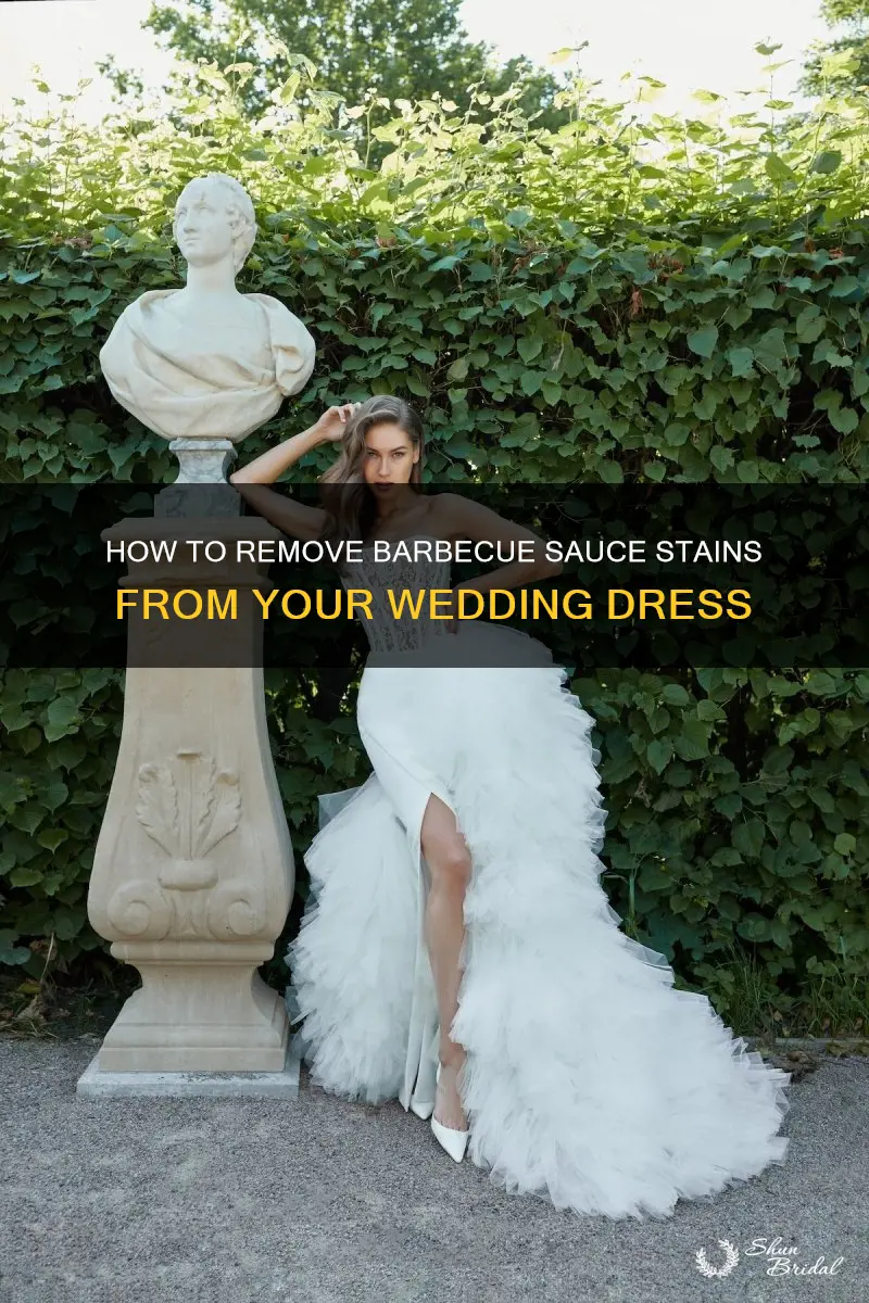 is it hard to get barbecue sauce off wedding dress