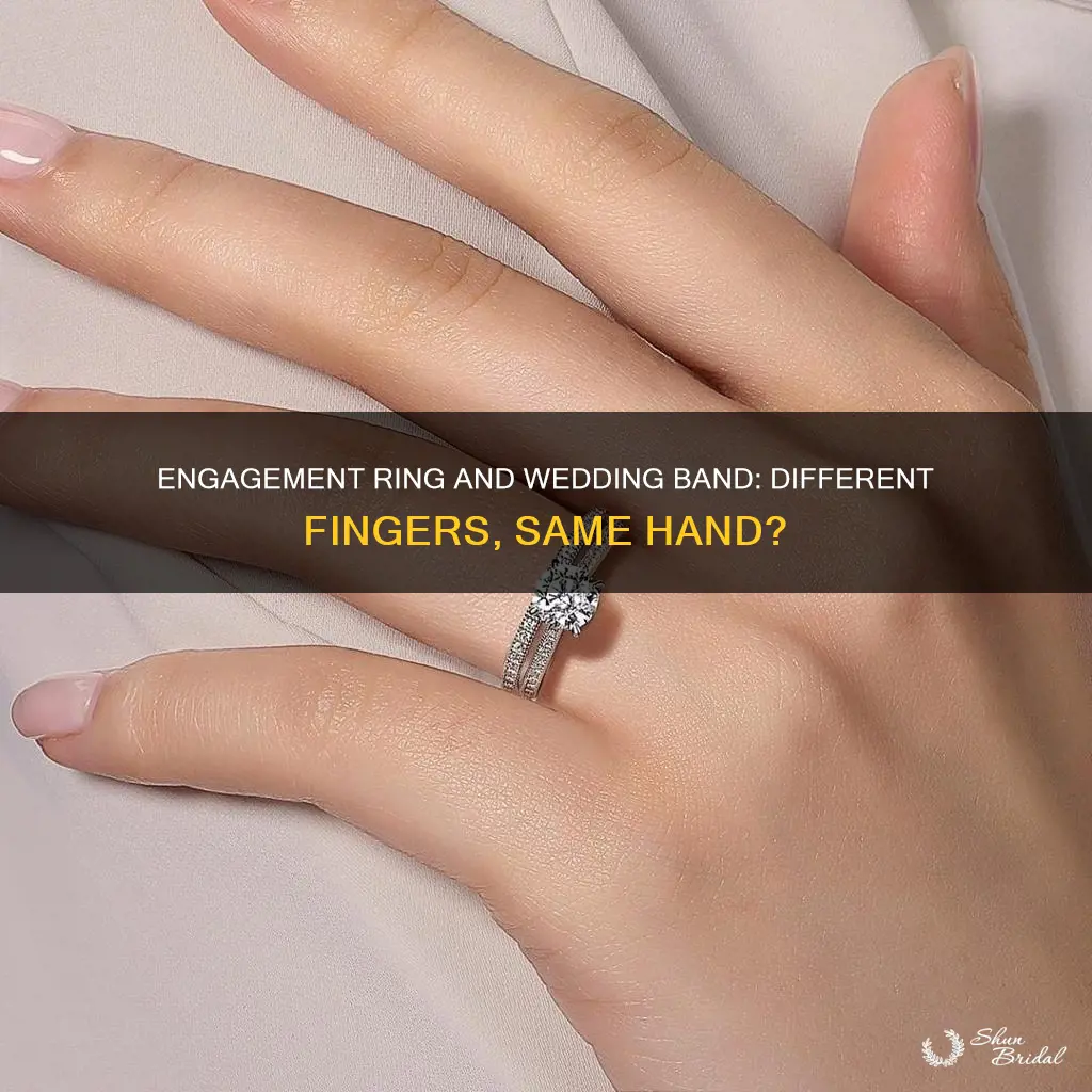 is it normal engagement ring wedding band different places