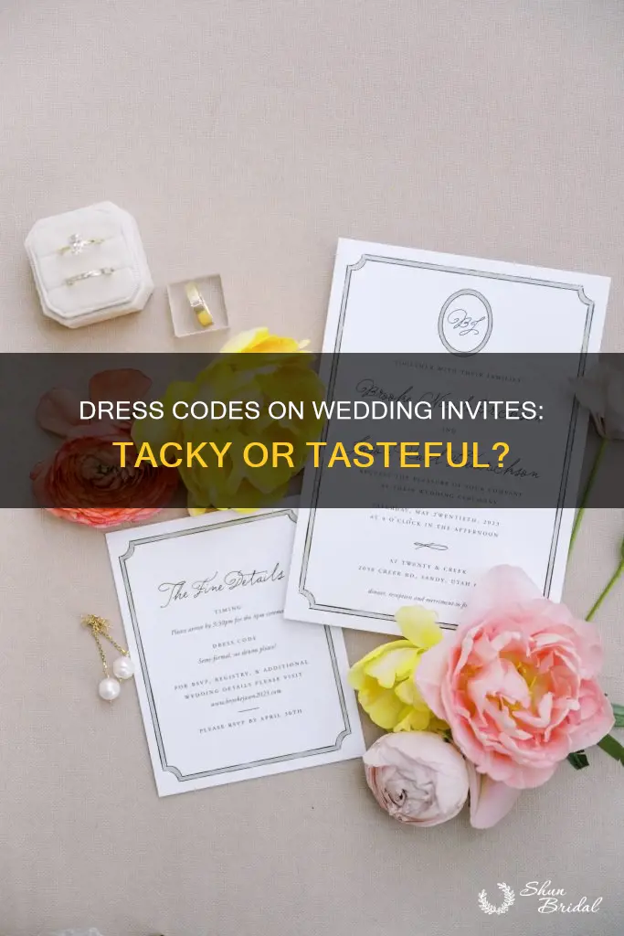 is it normal to put dress codes on wedding invitations