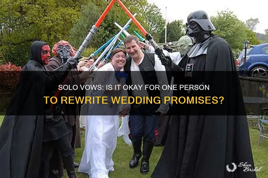 is it ok for just one person to rlwrite vows