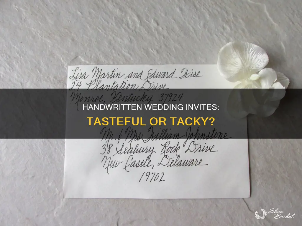 is it ok to handwrite wedding invitation envelopes