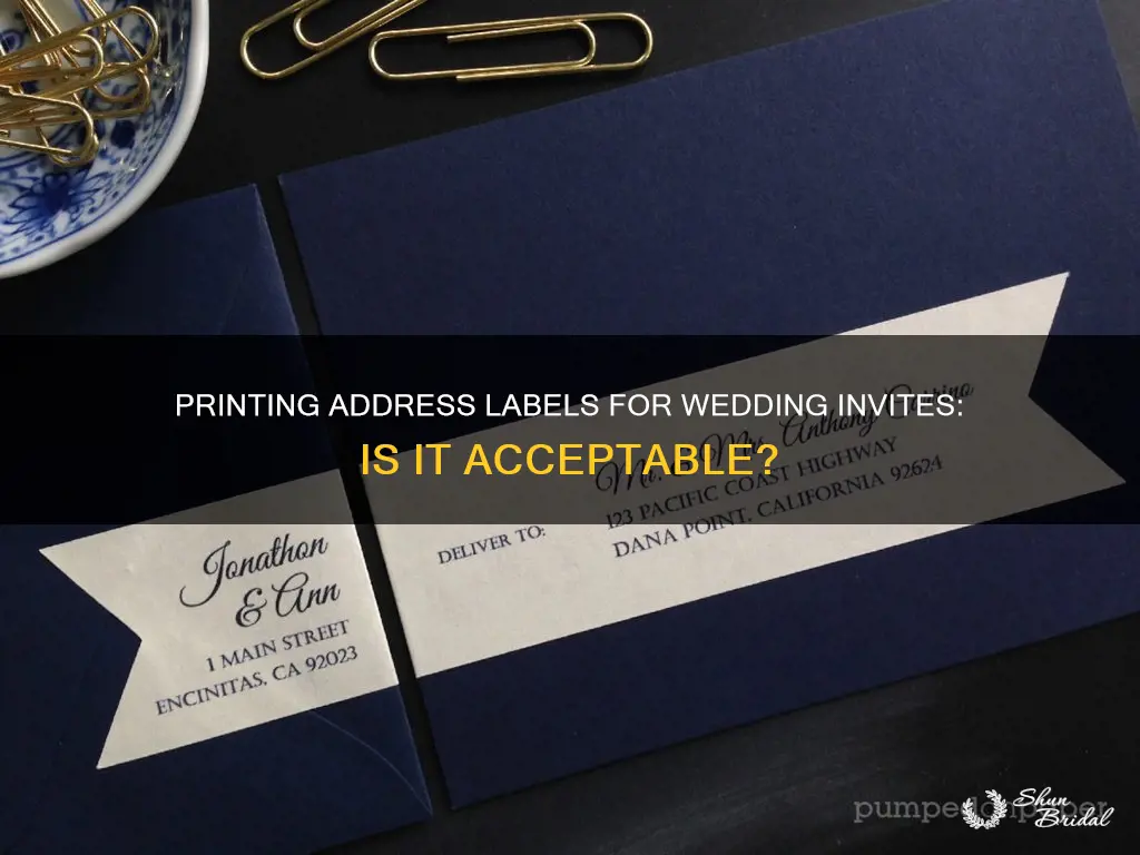 is it ok to print address labels for wedding invitations