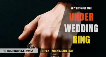 Tape Under Wedding Ring: Tacky or Practical?