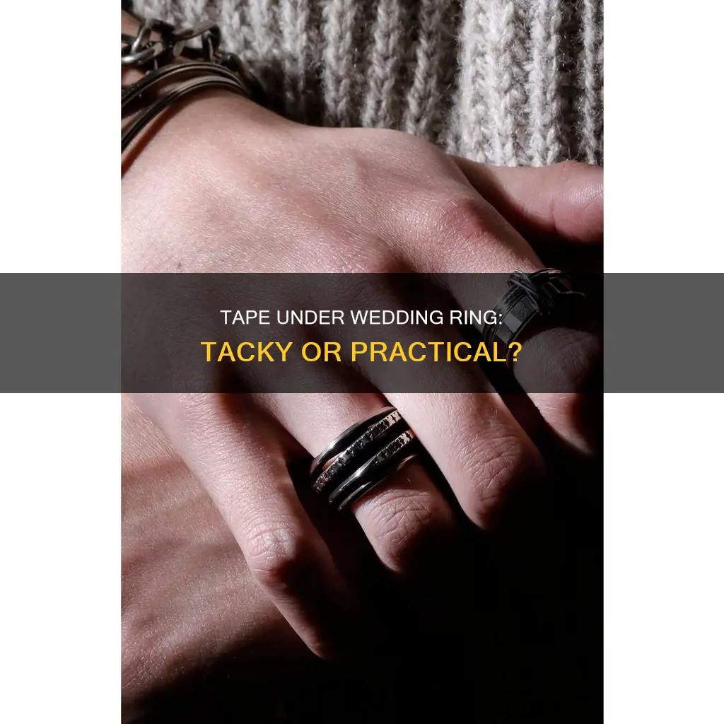 is it ok to put tape under wedding ring