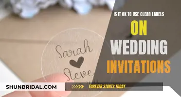 Clear Labels for Wedding Invitations: Classy or Tacky?