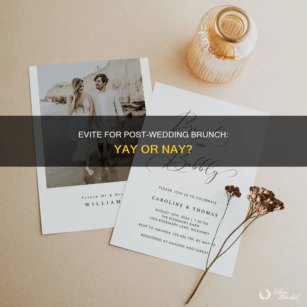 is it ok to use evite for post wedding brunch