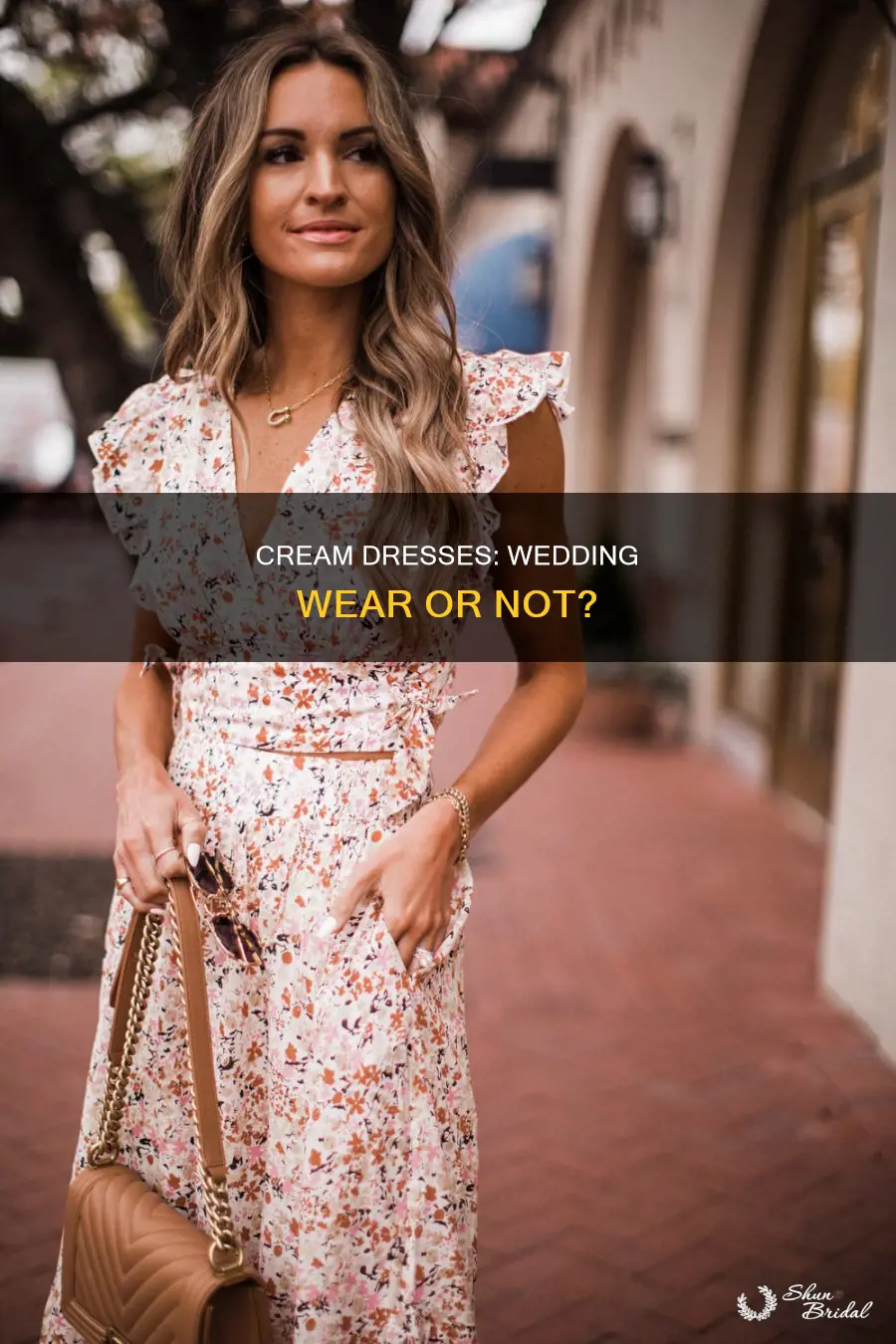 is it ok to wear cream dress to a wedding