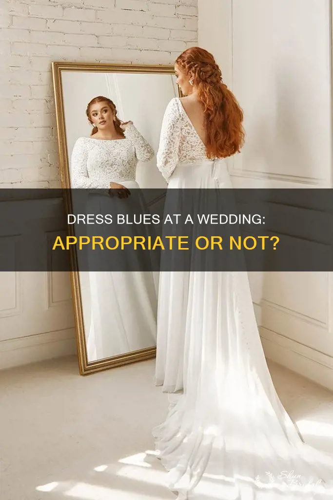 is it ok to wear dress blues to a wedding