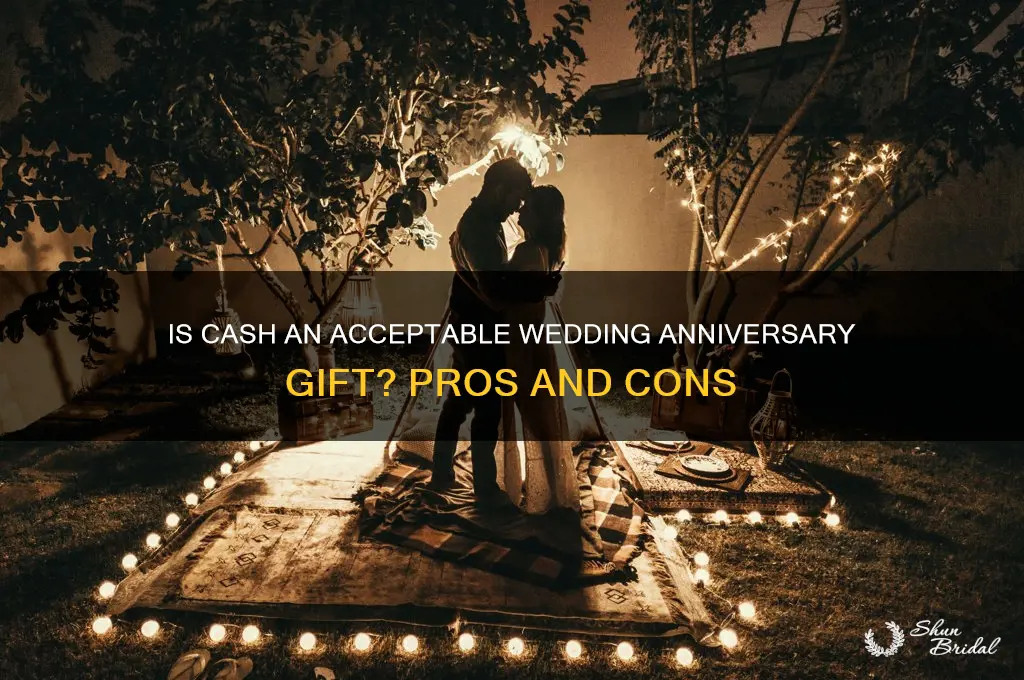 is it okay to give money as wedding anniversary gift