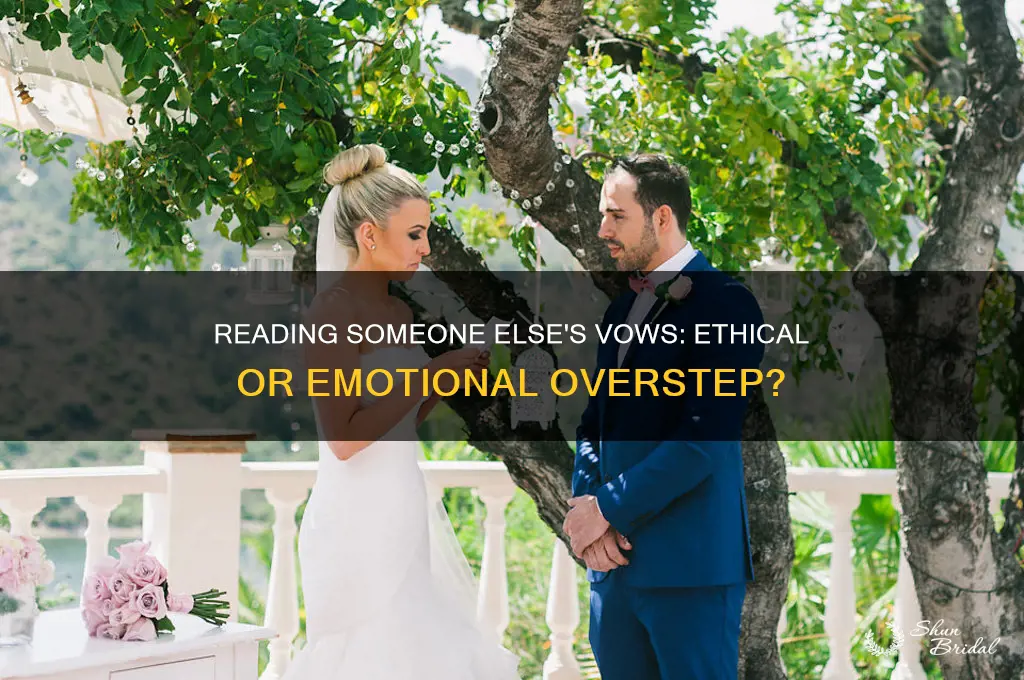 is it okay to read someone elses vows