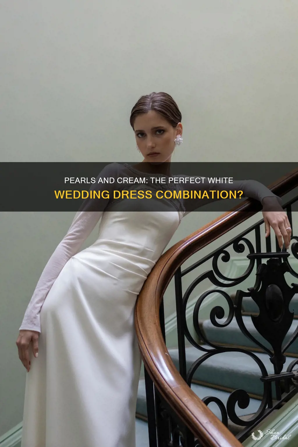 is it okay to wear creamy pearls white wedding dress