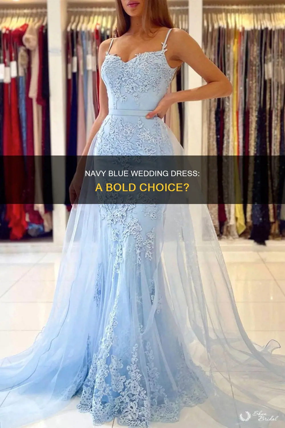 is it okay to wear navy blue wedding dress