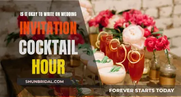 Writing 'Cocktail Hour' on Wedding Invites: Tacky or Tasteful?