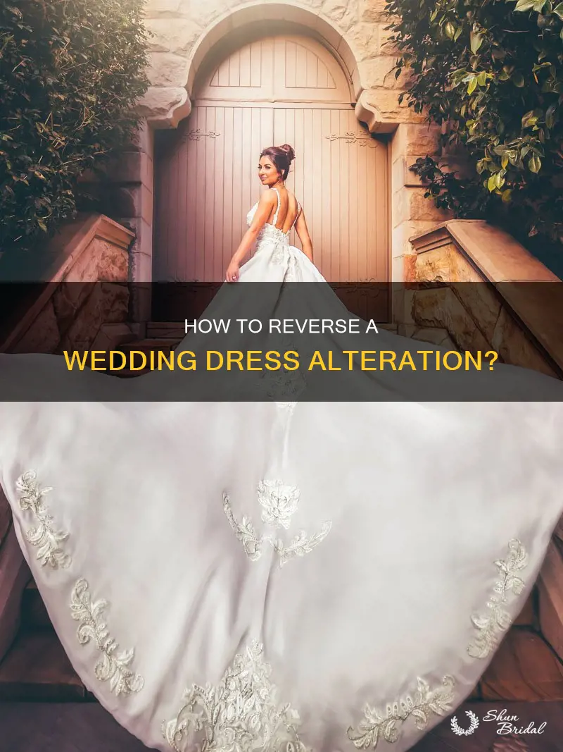 is it possible to ungather wedding dress skirt