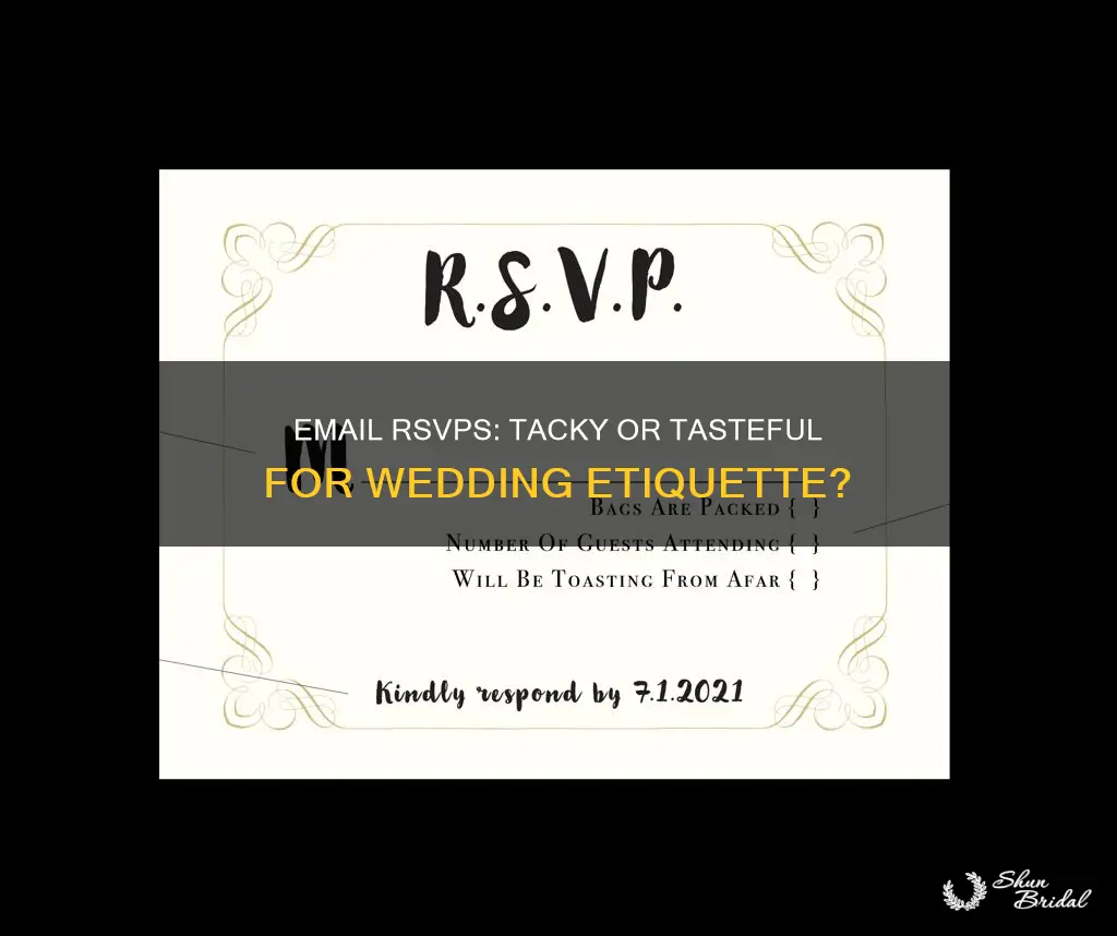 is it proper etiquette to request e-mail rsvp for wedding