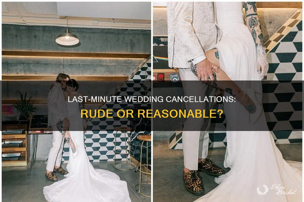 is it rude to last second not go to wedding
