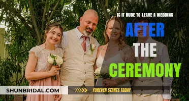 Is Leaving a Wedding Post-Ceremony Considered Rude? Etiquette Explained