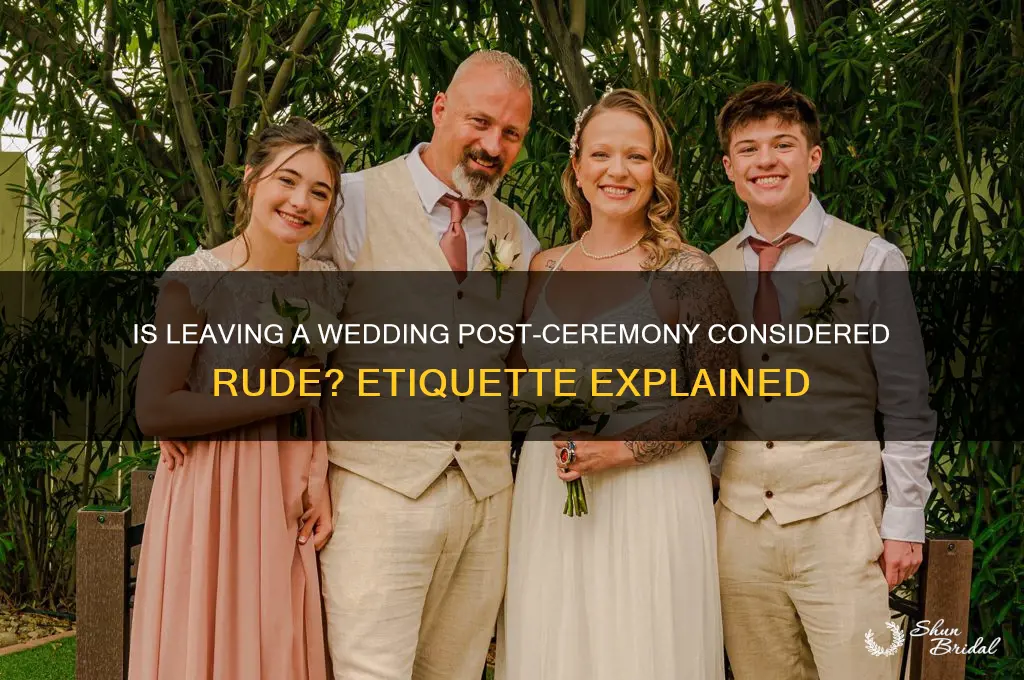 is it rude to leave a wedding after the ceremony