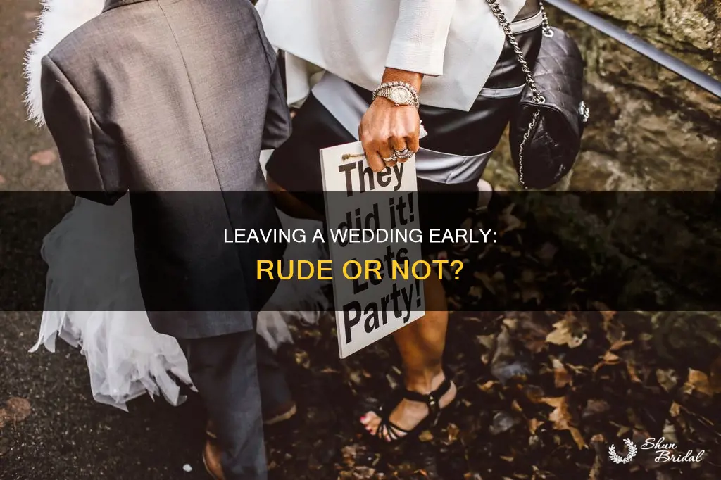 is it rude to leave a wedding before the reception