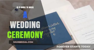 Is Missing a Wedding Ceremony Considered Rude? Etiquette Explained