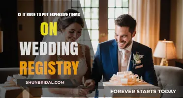 Wedding Registry: Expensive Gifts, Tacky or Tasteful?