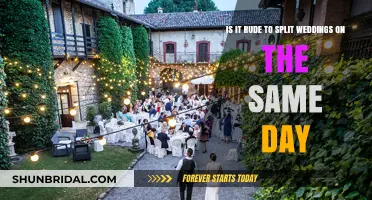 Is Splitting Weddings on the Same Day Considered Rude?