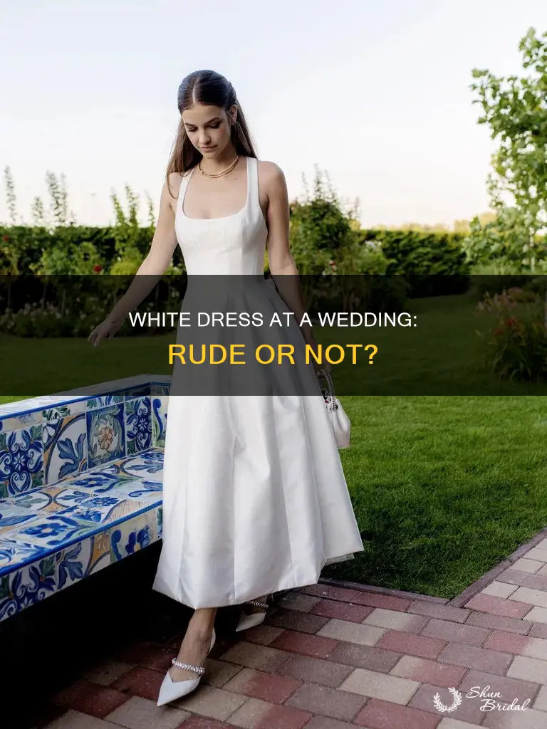 is it rude to wear white dress to wedding