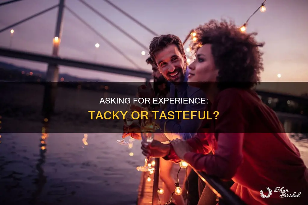 is it tacky to ask for experiences wedding registry