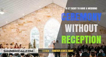 Is a Wedding Ceremony Without a Reception Tacky? Let's Discuss