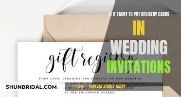 Wedding Invitation Etiquette: Registry Cards, Tacky or Tasteful?