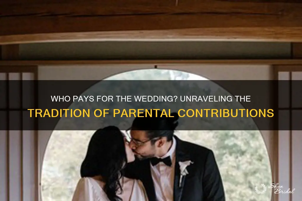 is it tradition for brides parents to pay for wedding