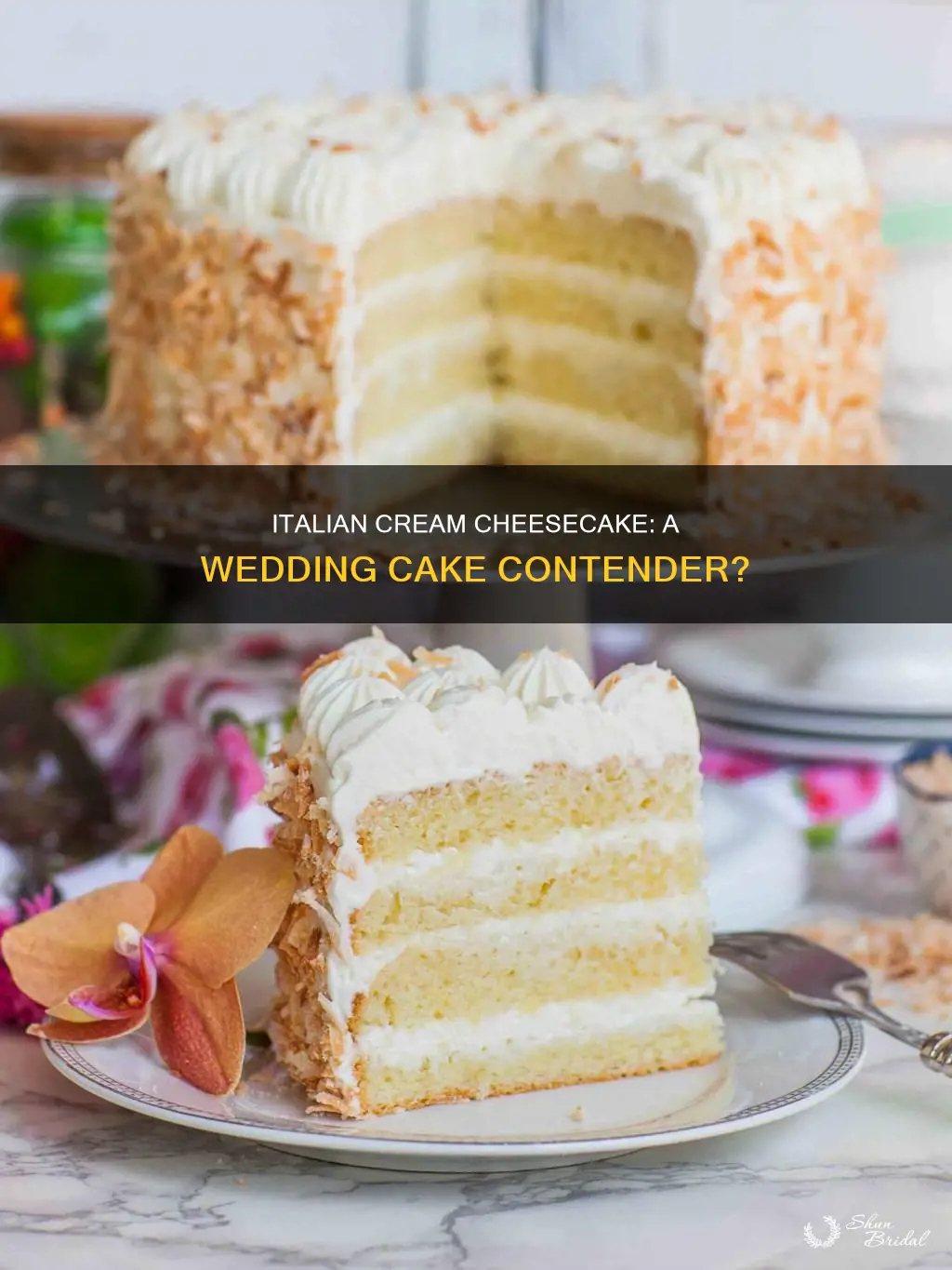 is italian cream cheese cake considered a wedding cake