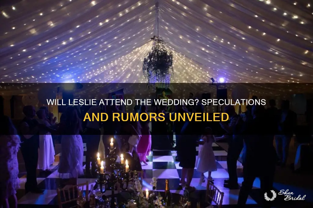 is leslie going to the wedding