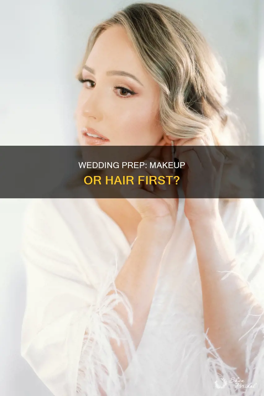 is makeup done before hair wedding