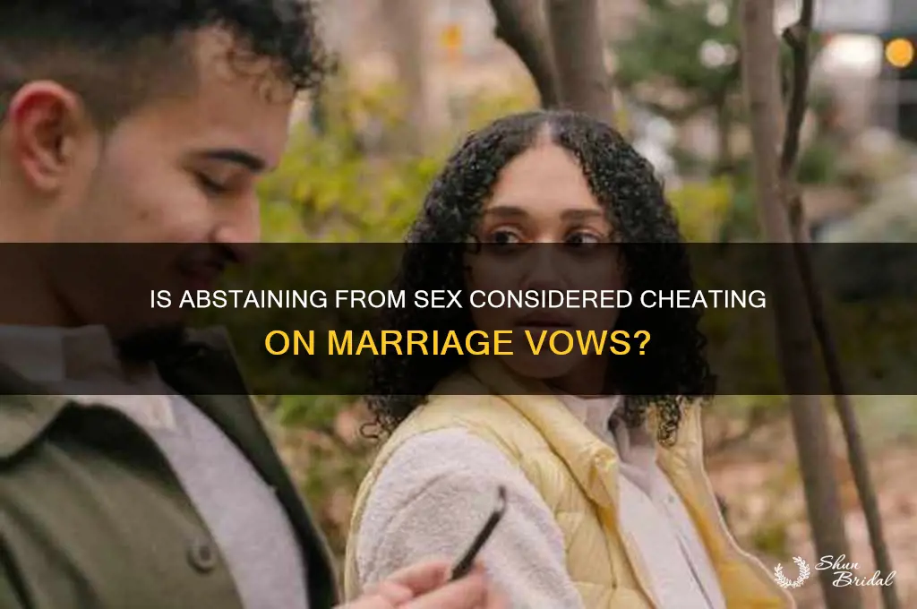 is not having sex cheating on marriage vows