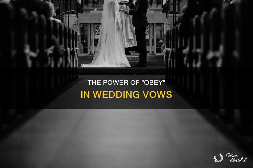 is obey in wedding vows