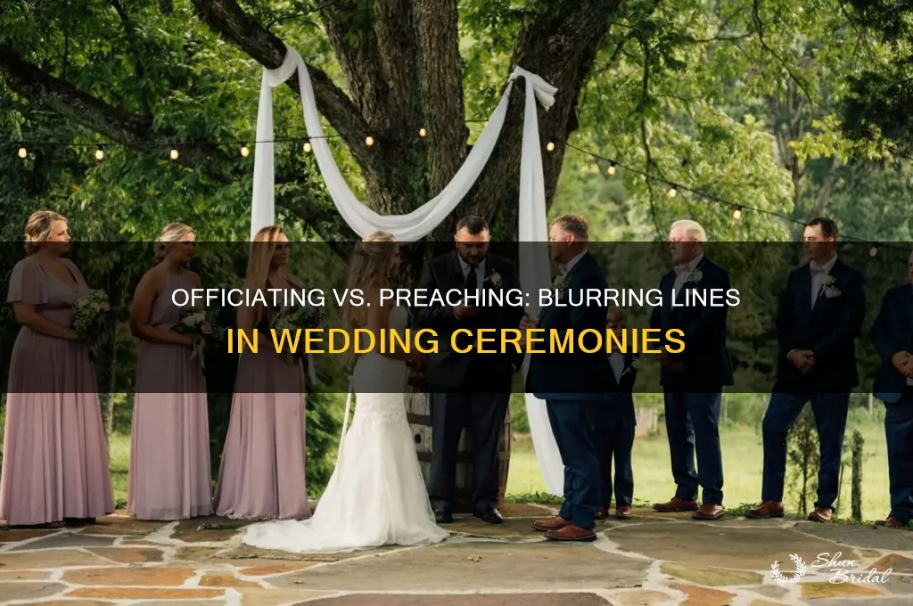 is officiating a wedding close to preaching