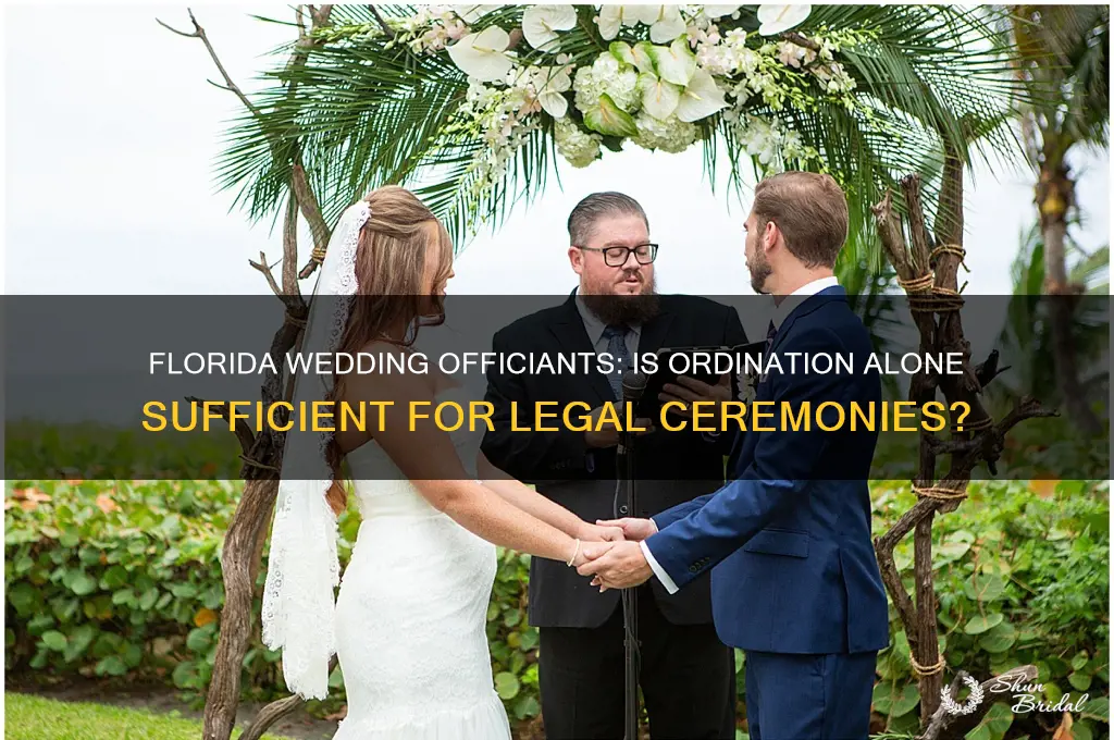 is ordination enough to perform wedding ceremony in Florida