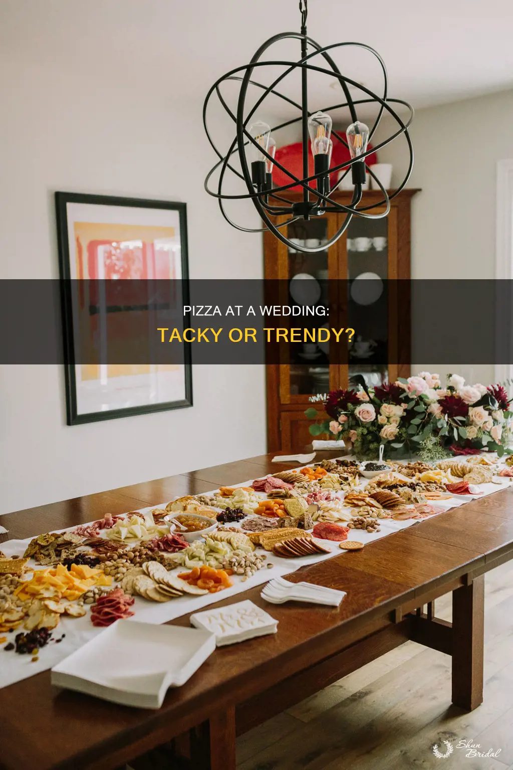 is pizza at a wedding tacky