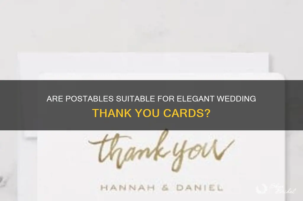 is postables acceptable for wedding thank you cards