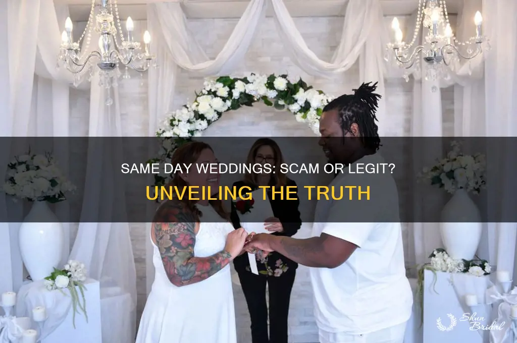 is same day weddings a scam