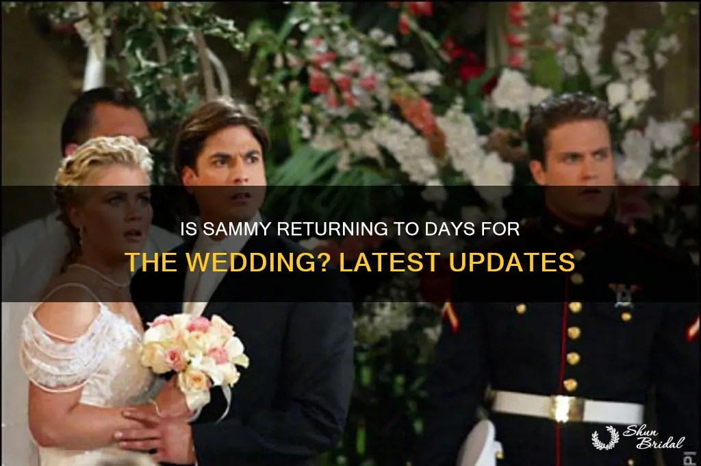 is sammy coming back to days for wedding