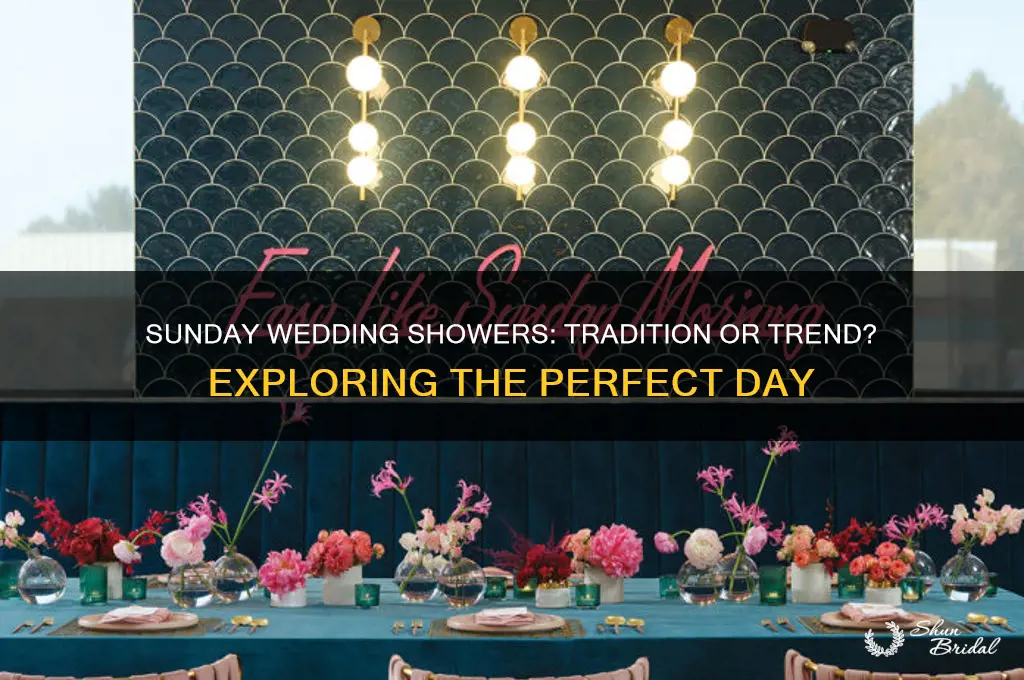 is sunday the typical day for a wedding shower