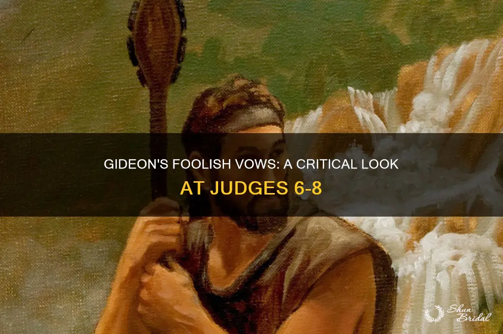 is the gideons foolish vows in the book of judges