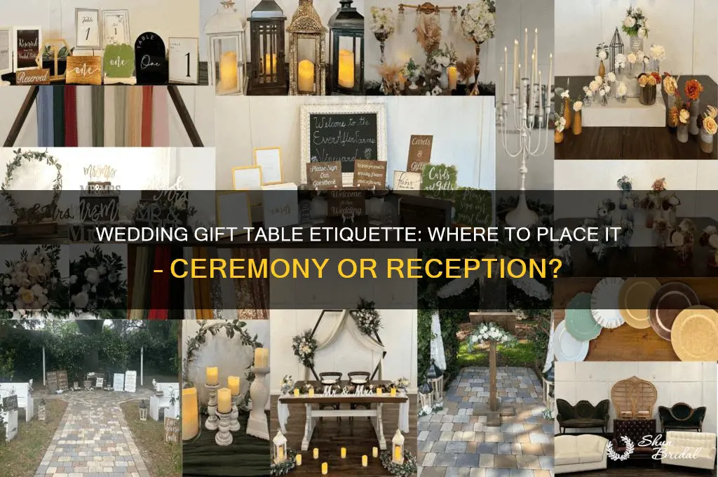 is the gift table at the wedding or reception