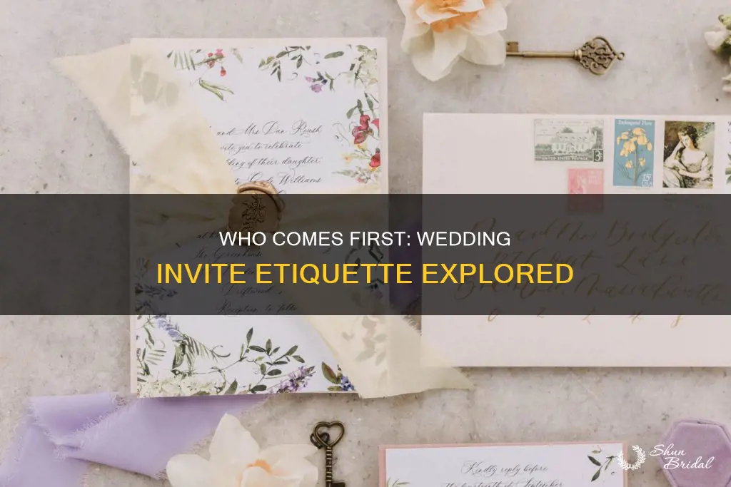 is the guy or girl first on wedding invite