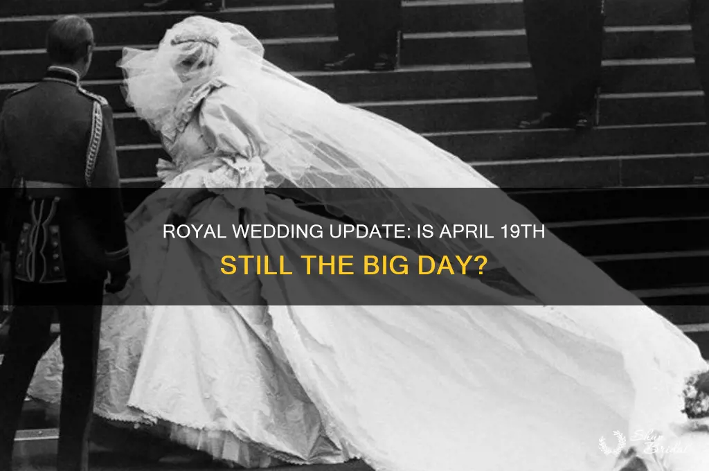 is the royal wedding still on for april 19th