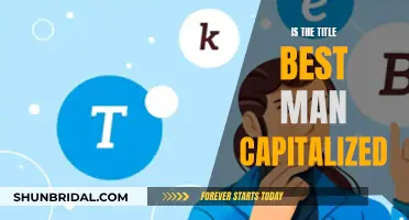 Best Man Capitalization: When to Capitalize the Title