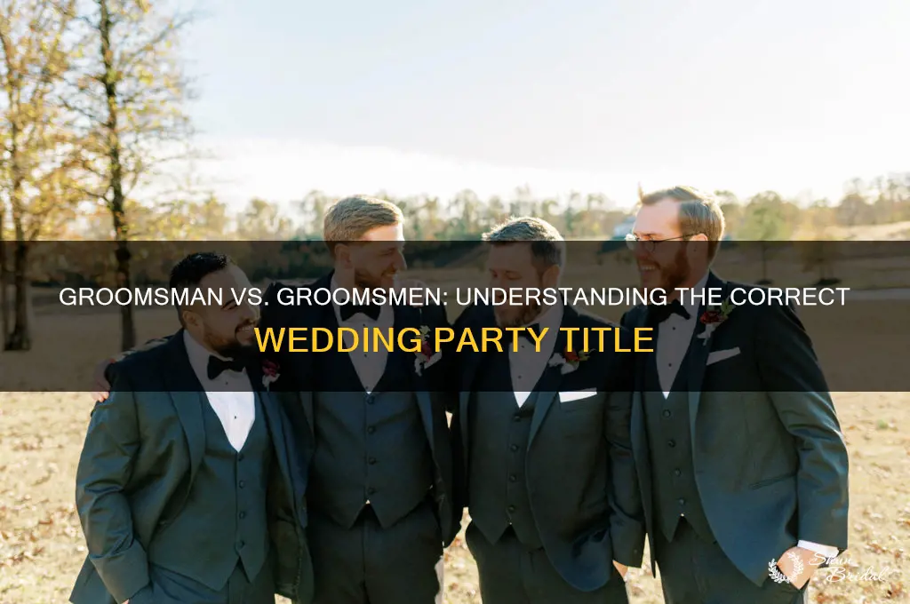 is the title groomsman or groomsmen
