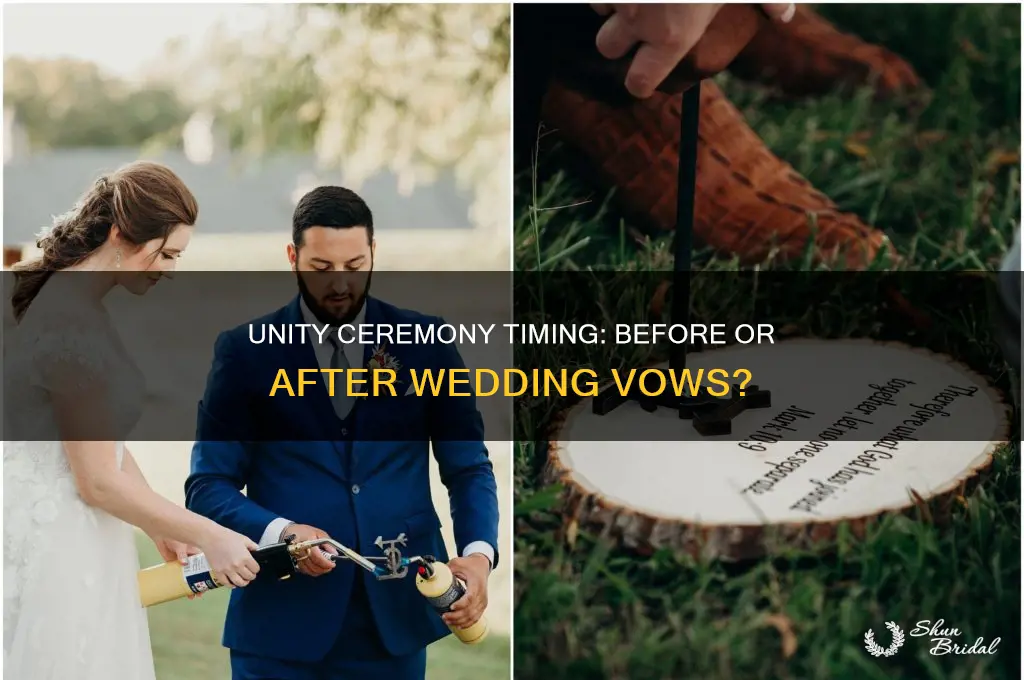 is the unity cerimony done before or after the vows